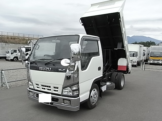 エルフ全低床2トンダンプメッキ付き車検付き